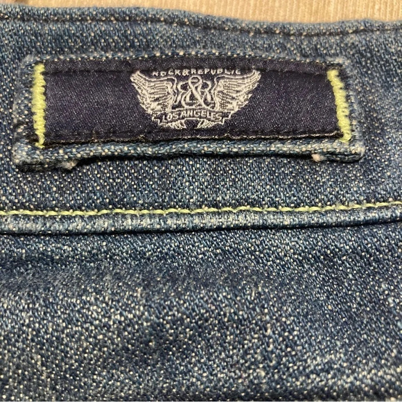 ROCK & REPUBLIC Sz 30 Low Rise Bootcut Kurt in Voracious Blue US Made Jeans NEW - Picture 7 of 11